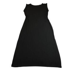 White House Black Market Sleeveless Crewneck Maxi Dress Size XL Minimalist LBD